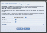 Adding a <kbd>main_awards</kbd> block using the block construction assistant