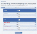 When editing forums, the full structure is displayed, with an opportunity to reorder both groupings and sub-forums within