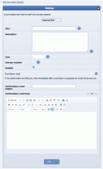 Configuring custom products via the inventory management screen