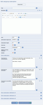 Adding a capability for a usergroup subscription