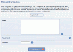 Inputting a manual transaction