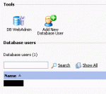 phpMyAdmin as found in the Plesk webhosting control panel