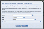 Sample form for adding a block selected from the long list to the right