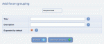 Adding a forum grouping