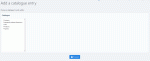 Choosing a catalogue to add an entry to