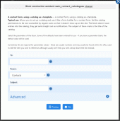 The <kbd>main_contact_catalogues</kbd> block form