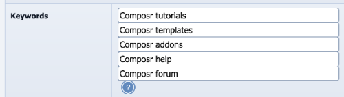 Inputting keywords