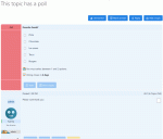 A topic poll on which the member can vote