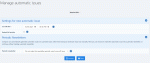 Basic parameters for an automatic issue