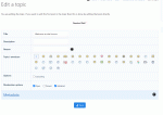 When editing a topic, various options may be simultaneously changed