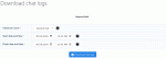 The chat log download preparation screen