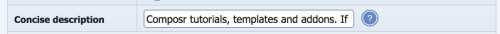 Inputting description meta tag