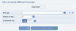 Adding a community billboard message from the Admin Zone